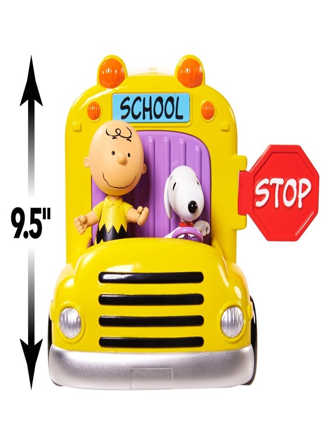 Peanuts Charlie Brown's Interactive School Bus Toy, 11-Pieces, Includes Charlie Brown, Sally, and Snoopy Figures, Toy for Fans, Boys, Girls, Kids, Ages 3 and Up - Image 4